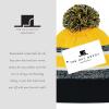 image:imageThe Hat Depot Kids Cuffed Beanie Knit Stripe Pom Winter HatBlackGold