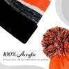 image:imageThe Hat Depot Kids Cuffed Beanie Knit Stripe Pom Winter HatBlackOrange