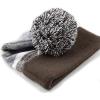 image:imageThe Hat Depot Kids Cuffed Beanie Knit Stripe Pom Winter HatBrown