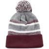 image:imageThe Hat Depot Kids Cuffed Beanie Knit Stripe Pom Winter HatBurgundy