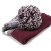 image:imageThe Hat Depot Kids Cuffed Beanie Knit Stripe Pom Winter HatBurgundy