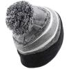 image:imageThe Hat Depot Kids Cuffed Beanie Knit Stripe Pom Winter HatCharcoal