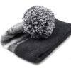 image:imageThe Hat Depot Kids Cuffed Beanie Knit Stripe Pom Winter HatCharcoal
