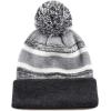 image:imageThe Hat Depot Kids Cuffed Beanie Knit Stripe Pom Winter HatCharcoal