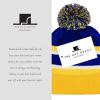 image:imageThe Hat Depot Kids Cuffed Beanie Knit Stripe Pom Winter HatGoldRoyal Blue