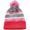 image:imageThe Hat Depot Kids Cuffed Beanie Knit Stripe Pom Winter HatHot Pink