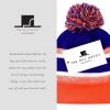 image:imageThe Hat Depot Kids Cuffed Beanie Knit Stripe Pom Winter HatOrangeRoyal Blue
