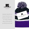 image:imageThe Hat Depot Kids Cuffed Beanie Knit Stripe Pom Winter HatPurpleBlack