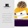 image:imageThe Hat Depot Kids Cuffed Beanie Knit Stripe Pom Winter HatPurpleGold