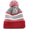 image:imageThe Hat Depot Kids Cuffed Beanie Knit Stripe Pom Winter HatRed