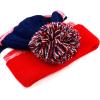 image:imageThe Hat Depot Kids Cuffed Beanie Knit Stripe Pom Winter HatRedNavy
