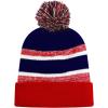 image:imageThe Hat Depot Kids Cuffed Beanie Knit Stripe Pom Winter HatRedNavy