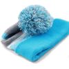 image:imageThe Hat Depot Kids Cuffed Beanie Knit Stripe Pom Winter HatTurquoise