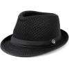 image:imageThe Hat Depot Light Weight Classic Soft Cool Mesh Crushable Fedora hatBlack