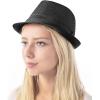 image:imageThe Hat Depot Light Weight Classic Soft Cool Mesh Crushable Fedora hatNeon Orange