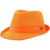 image:imageThe Hat Depot Light Weight Classic Soft Cool Mesh Crushable Fedora hatNeon Orange
