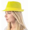 image:imageThe Hat Depot Light Weight Classic Soft Cool Mesh Crushable Fedora hatNeon Yellow
