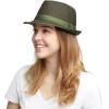 image:imageThe Hat Depot Light Weight Classic Soft Cool Mesh Crushable Fedora hatOlive
