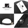image:imageThe Hat Depot Made in USA Cotton Twill 5 Panel Flat Brim Genuine Leather Brass Biker Board CapBlack