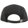 image:imageThe Hat Depot Made in USA Cotton Twill 5 Panel Flat Brim Genuine Leather Brass Biker Board CapBlack