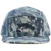 image:imageThe Hat Depot Made in USA Cotton Twill 5 Panel Flat Brim Genuine Leather Brass Biker Board CapCamo6