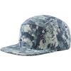 image:imageThe Hat Depot Made in USA Cotton Twill 5 Panel Flat Brim Genuine Leather Brass Biker Board CapCamo6