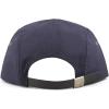 image:imageThe Hat Depot Made in USA Cotton Twill 5 Panel Flat Brim Genuine Leather Brass Biker Board CapNavy