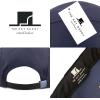 image:imageThe Hat Depot Made in USA Cotton Twill 5 Panel Flat Brim Genuine Leather Brass Biker Board CapNavy