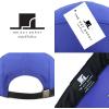 image:imageThe Hat Depot Made in USA Cotton Twill 5 Panel Flat Brim Genuine Leather Brass Biker Board CapRoyal