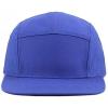 image:imageThe Hat Depot Made in USA Cotton Twill 5 Panel Flat Brim Genuine Leather Brass Biker Board CapRoyal