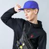 image:imageThe Hat Depot Made in USA Cotton Twill 5 Panel Flat Brim Genuine Leather Brass Biker Board CapRoyal