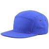 image:imageThe Hat Depot Made in USA Cotton Twill 5 Panel Flat Brim Genuine Leather Brass Biker Board CapRoyal
