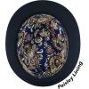 image:imageThe Hat Depot Premium Paisley Lining Unisex Fedora Hat1 Premium  Navy
