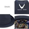 image:imageThe Hat Depot Premium Paisley Lining Unisex Fedora Hat1 Premium  Navy