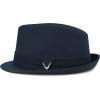 image:imageThe Hat Depot Premium Paisley Lining Unisex Fedora Hat1 Premium  Navy