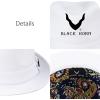 image:imageThe Hat Depot Premium Paisley Lining Unisex Fedora Hat1 Premium  White