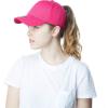 image:imageThe Hat Depot Women High Ponytail Sun Protect Structured Deep Fitted Athletic Baseball Cap HatHot Pink