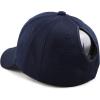 image:imageThe Hat Depot Women High Ponytail Sun Protect Structured Deep Fitted Athletic Baseball Cap HatNavy
