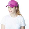 image:imageThe Hat Depot Women High Ponytail Sun Protect Structured Deep Fitted Athletic Baseball Cap HatPink Violet