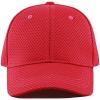 image:imageThe Hat Depot Women High Ponytail Sun Protect Structured Deep Fitted Athletic Baseball Cap HatRed