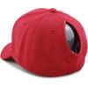 image:imageThe Hat Depot Women High Ponytail Sun Protect Structured Deep Fitted Athletic Baseball Cap HatRed