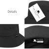 image:imageThe Hat Depot Youth Kids Washed Cotton amp Lightweight Nylon Packable Bucket Travel Hat Cap2 Lightweight  Black