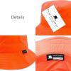 image:imageThe Hat Depot Youth Kids Washed Cotton amp Lightweight Nylon Packable Bucket Travel Hat Cap2 Lightweight  Neon Orange
