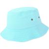 image:imageThe Hat Depot Youth Kids Washed Cotton amp Lightweight Nylon Packable Bucket Travel Hat CapAqua