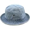 image:imageThe Hat Depot Youth Kids Washed Cotton amp Lightweight Nylon Packable Bucket Travel Hat CapBlue Denim