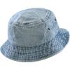 image:imageThe Hat Depot Youth Kids Washed Cotton amp Lightweight Nylon Packable Bucket Travel Hat CapBlue Denim