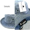 image:imageThe Hat Depot Youth Kids Washed Cotton amp Lightweight Nylon Packable Bucket Travel Hat CapBlue Denim