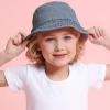 image:imageThe Hat Depot Youth Kids Washed Cotton amp Lightweight Nylon Packable Bucket Travel Hat CapBlue Denim