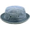 image:imageThe Hat Depot Youth Kids Washed Cotton amp Lightweight Nylon Packable Bucket Travel Hat CapBlue Denim