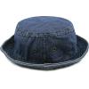 image:imageThe Hat Depot Youth Kids Washed Cotton amp Lightweight Nylon Packable Bucket Travel Hat CapDark Denim